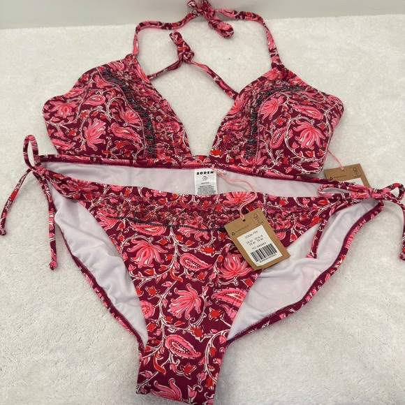 Boden Bead Embellished Bikini Top set size 16-18 - Picture 5 of 9